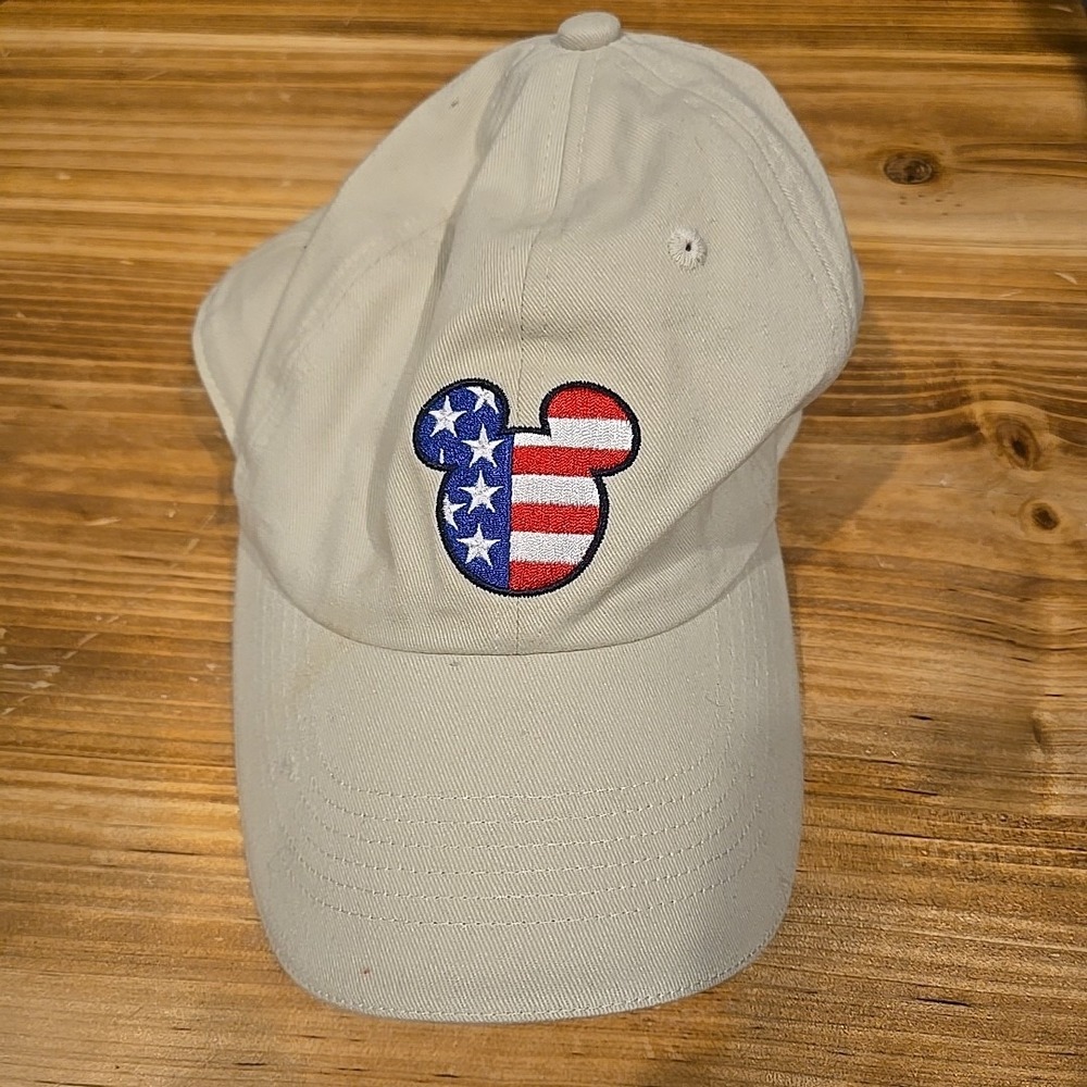 Vintage Y2K Disney Mickey Mouse USA Logo Baseball Hat Cap